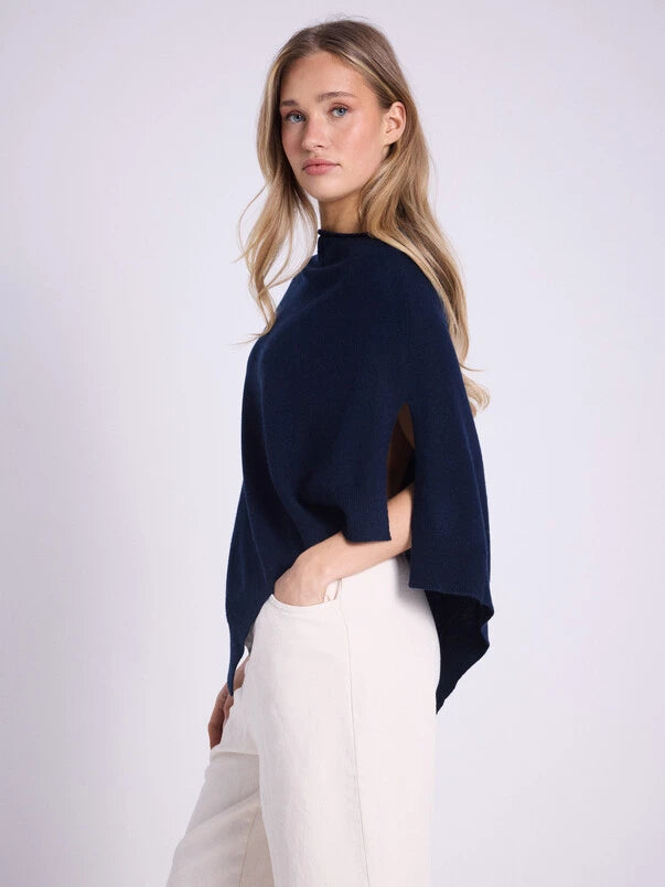 Not Shy Auguste Cashmere Cape Marine