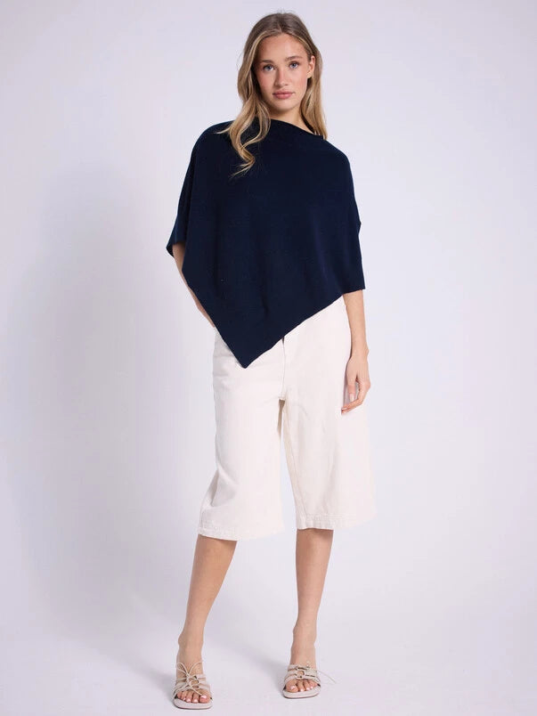Not Shy Auguste Cashmere Cape Marine