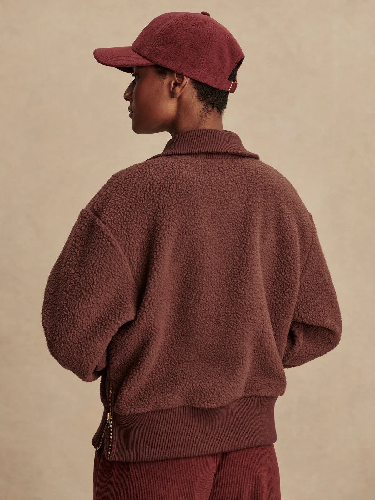 Varley Roselle Half Zip Deep Mahogany