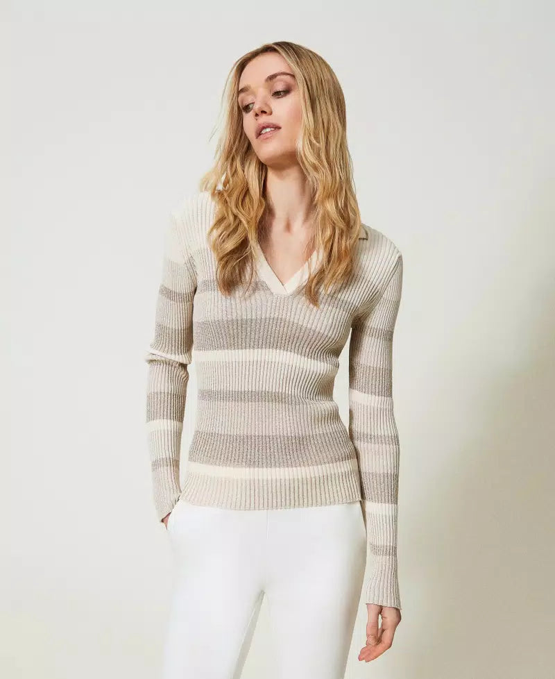 Twinset Striped Lurex Knit