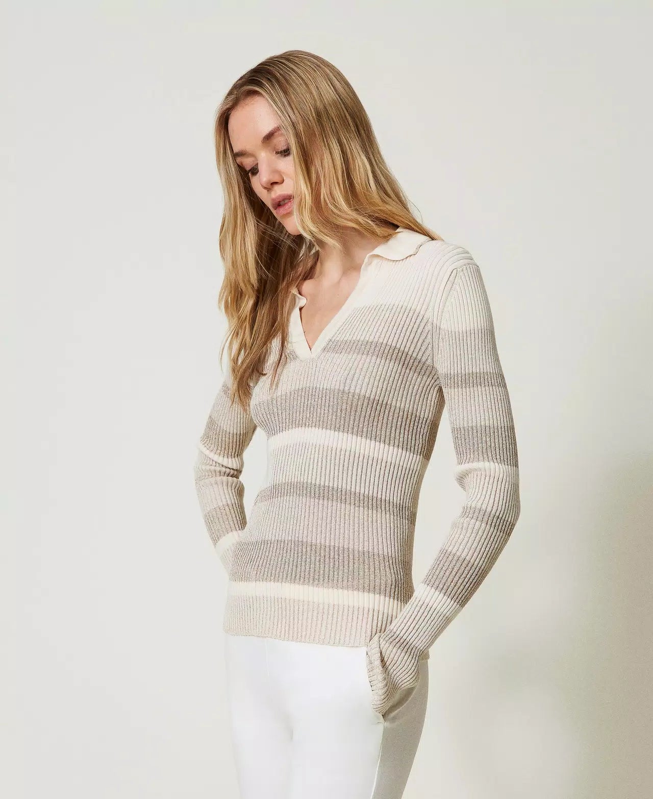 Twinset Striped Lurex Knit