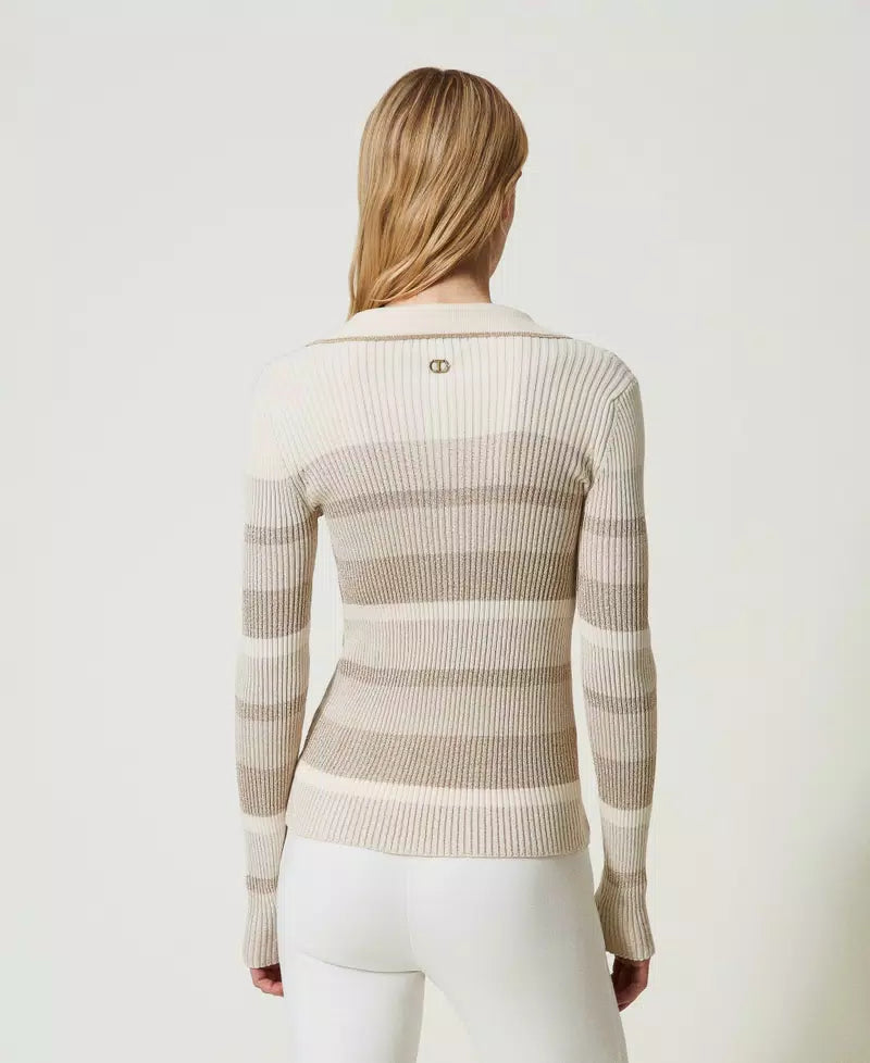 Twinset Striped Lurex Knit