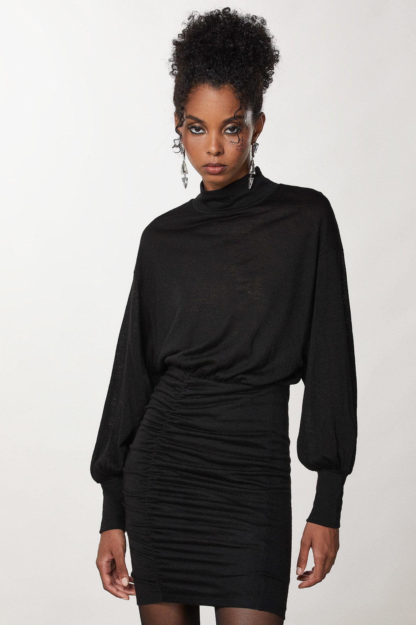 Patrizia Pepe Black Ruffle Dress