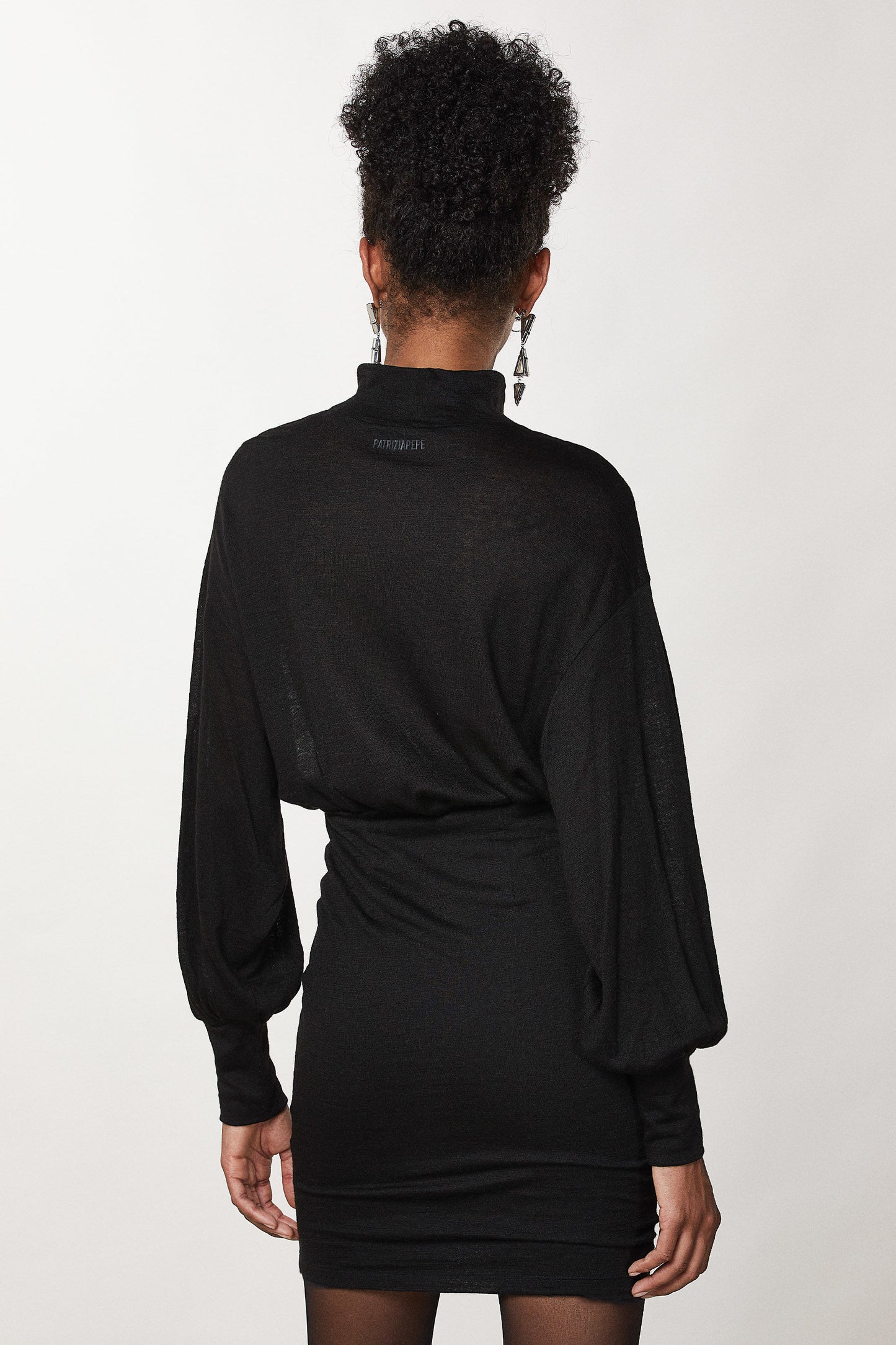 Patrizia Pepe Black Ruffle Dress