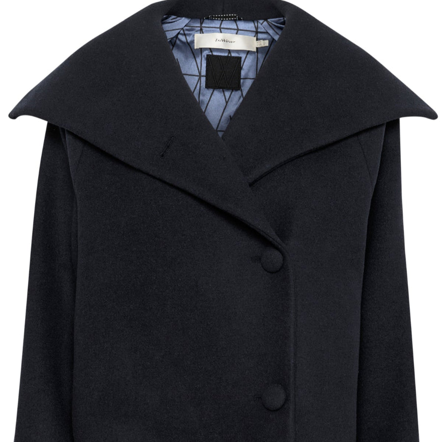 In wear Perry coat blue marine