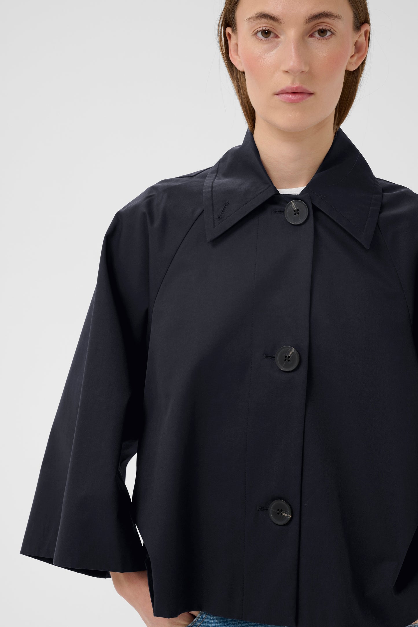 In Wear Hinonai Cape Jacket Marine Blue