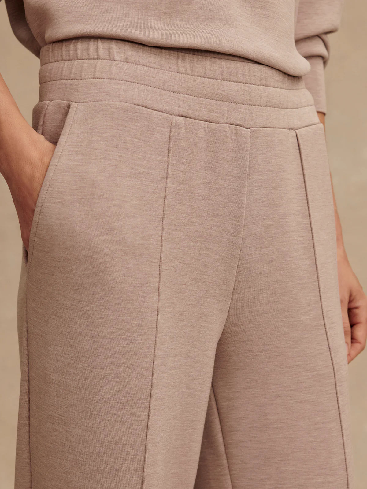Varley Wide Leg Pant 30 - Taupe Marl