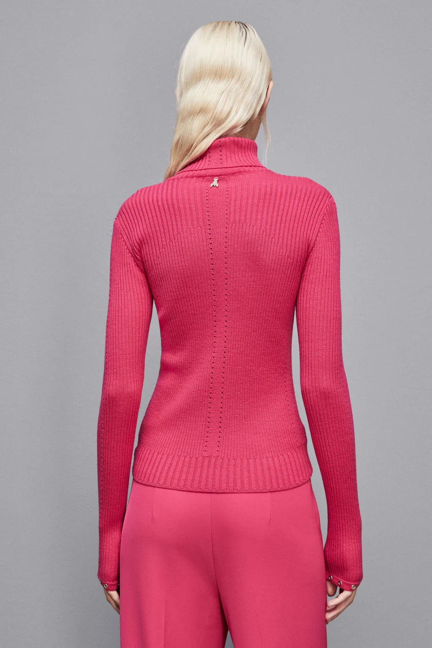 Patrizia Pepe Essential Turtleneck. Poison Orchid