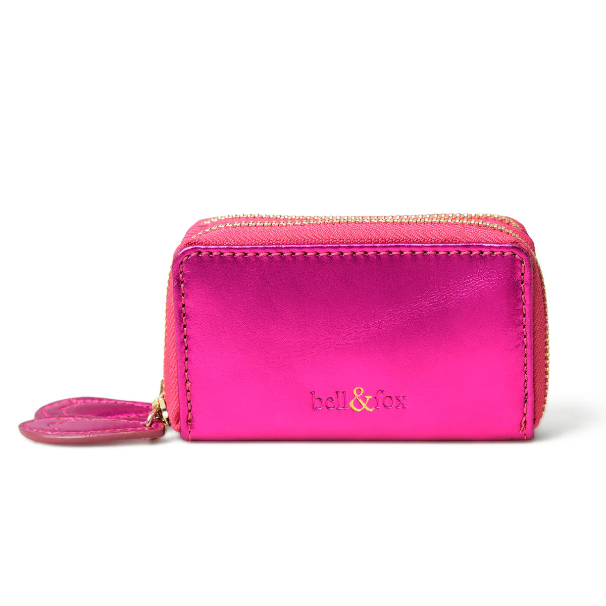 Bell & Fox Ava Double Purse in Fuchsia Metallic