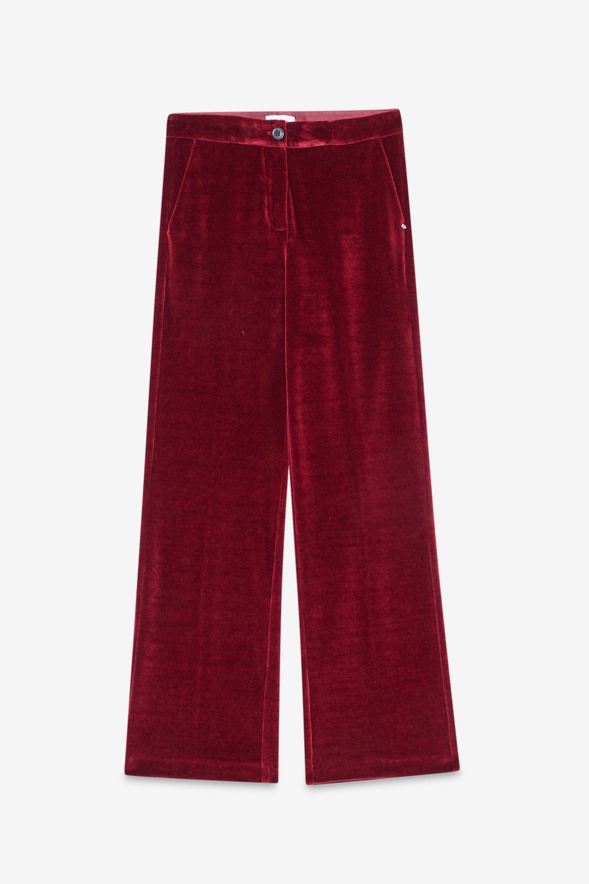 Ottod'Ame Velvet Palazzo Pants Burgundy