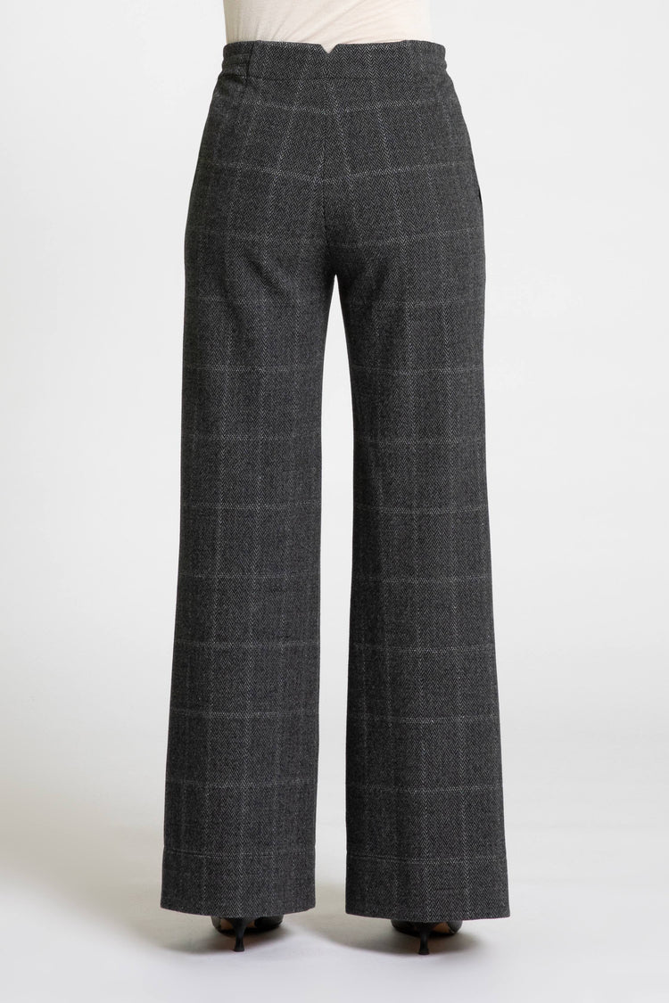 European Culture Check Pants