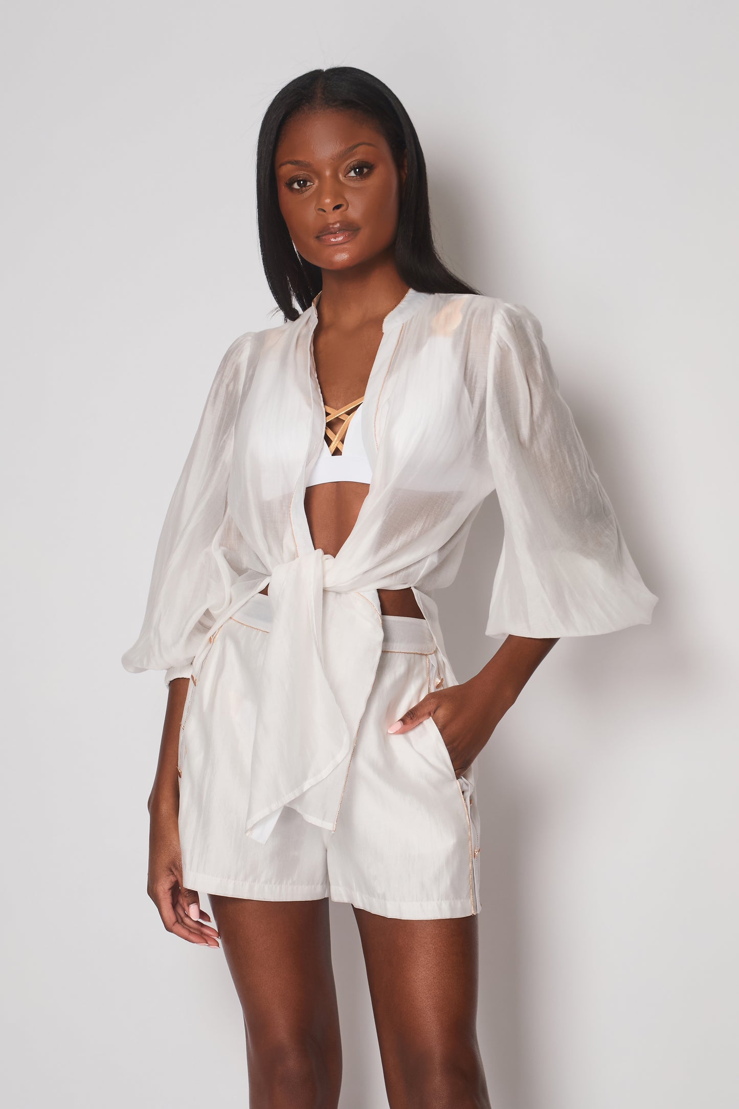 Naia Beach Martinique Soft Sheen Cotton Shirt