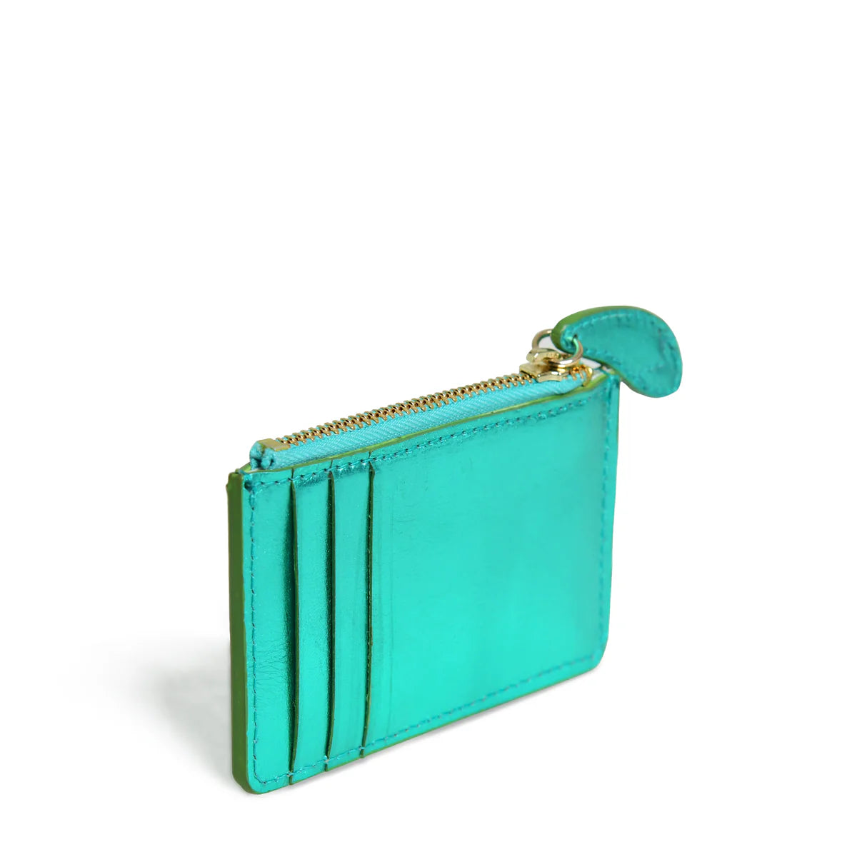 Bell & Fox Lia Cardholder in Emerald Metallic Leather