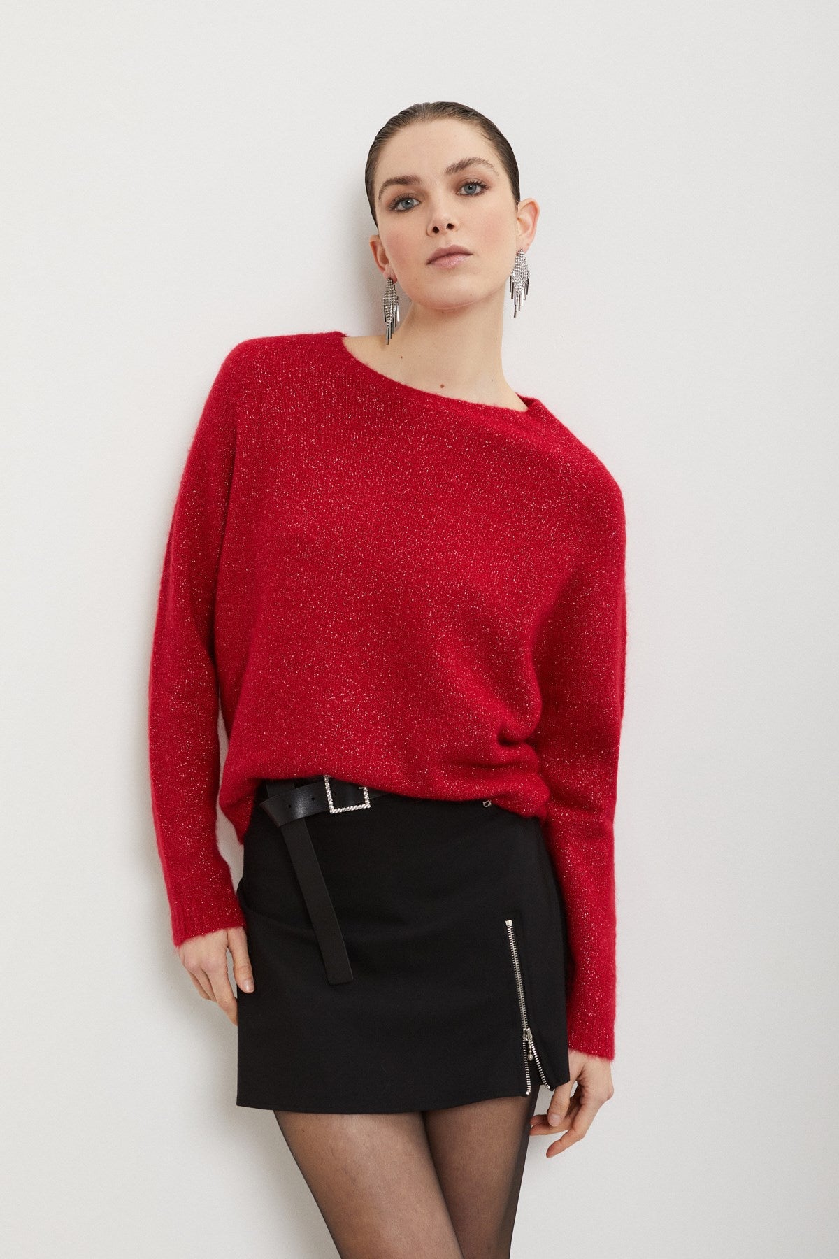 Ottod'Ame Wool Blend Sparkly Sweater