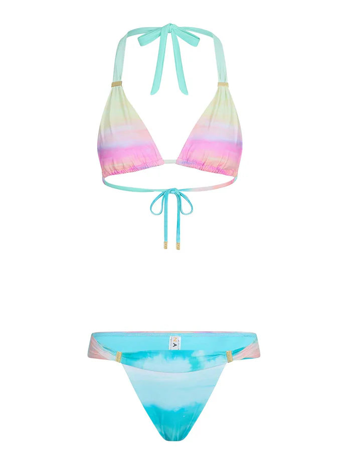 Naia Beach Bikini Bottom Ocean Scene Print