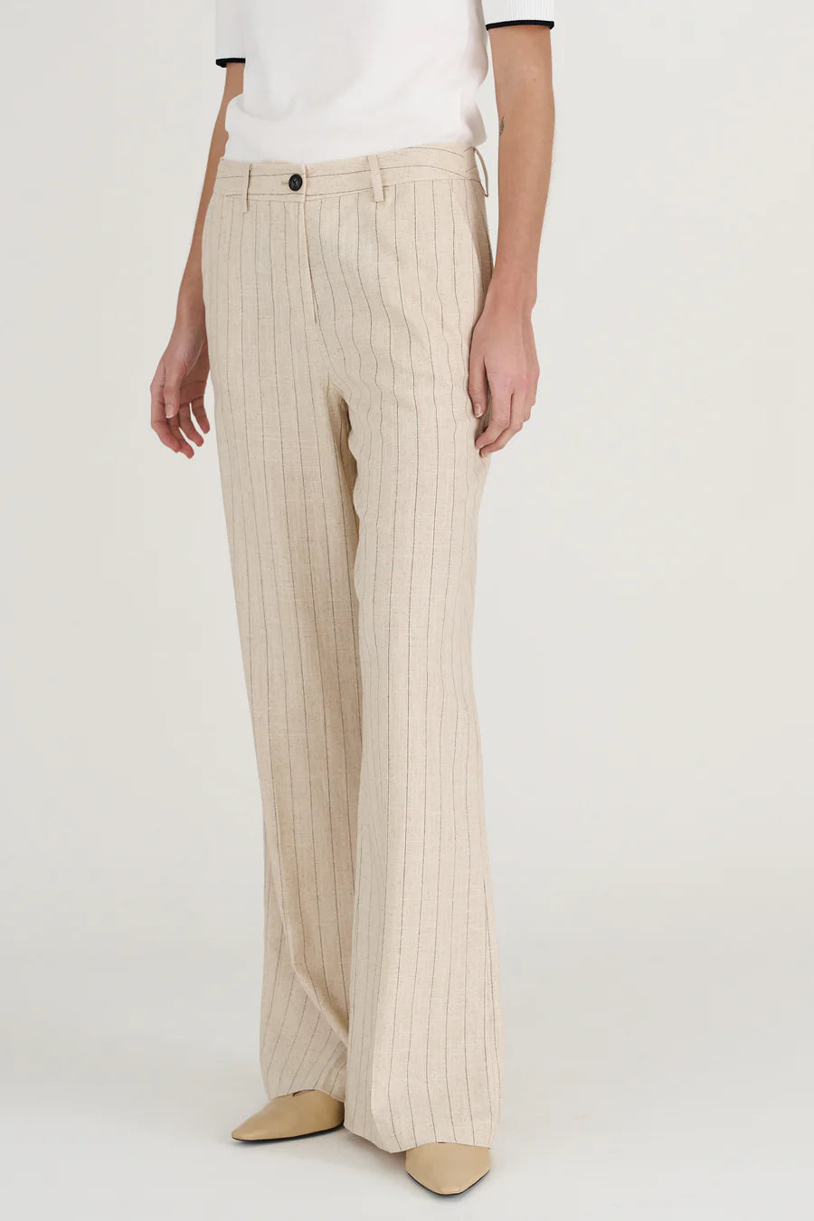 Pieszak Nadine Linen Pinstripe Pant