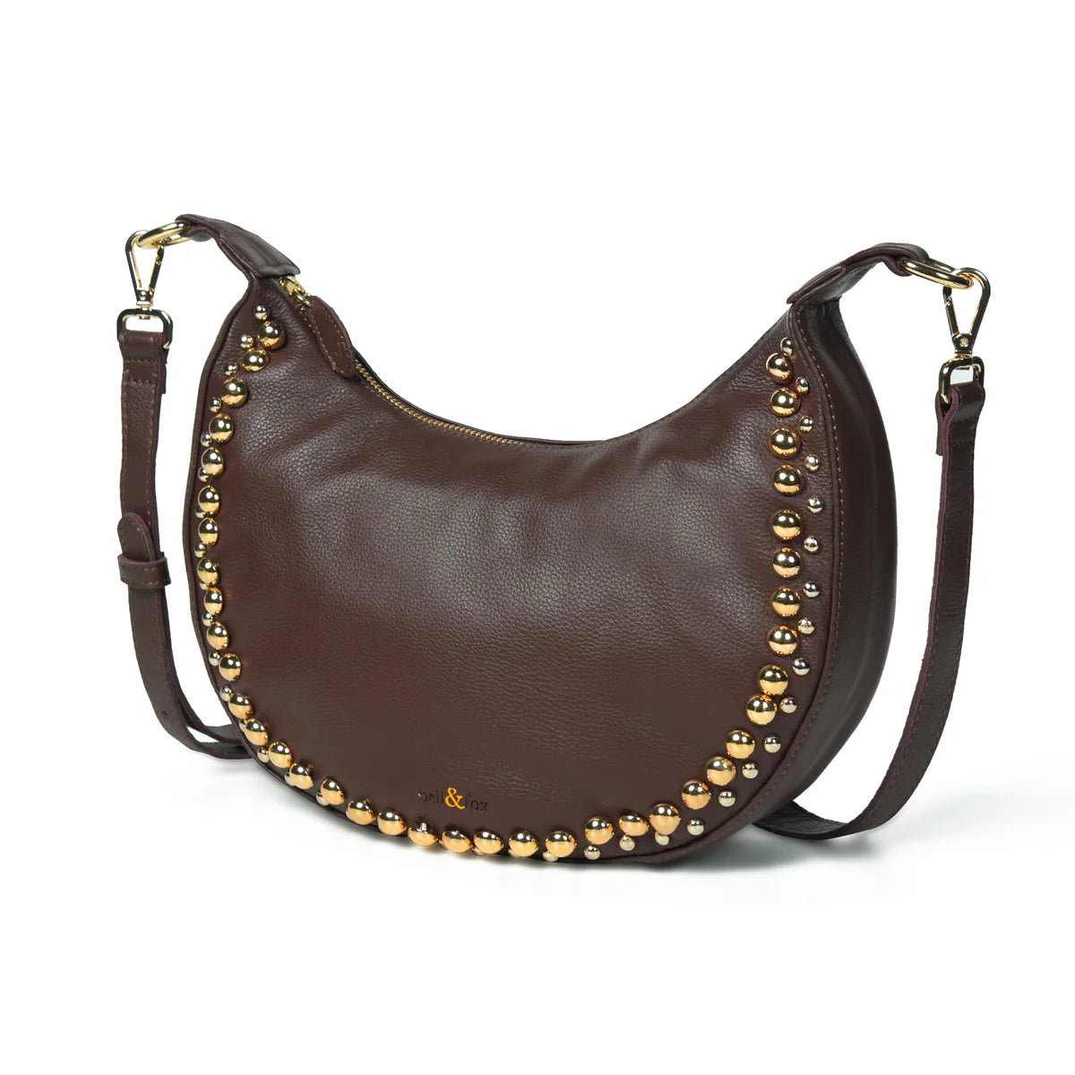 Bell & Fox Studded Crossbody Chocolate Brown