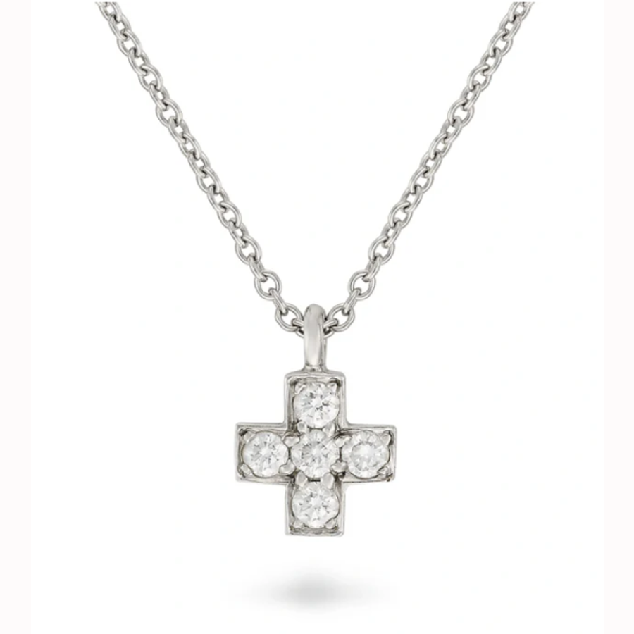 Tiffany & Co Diamond Cross Pendant