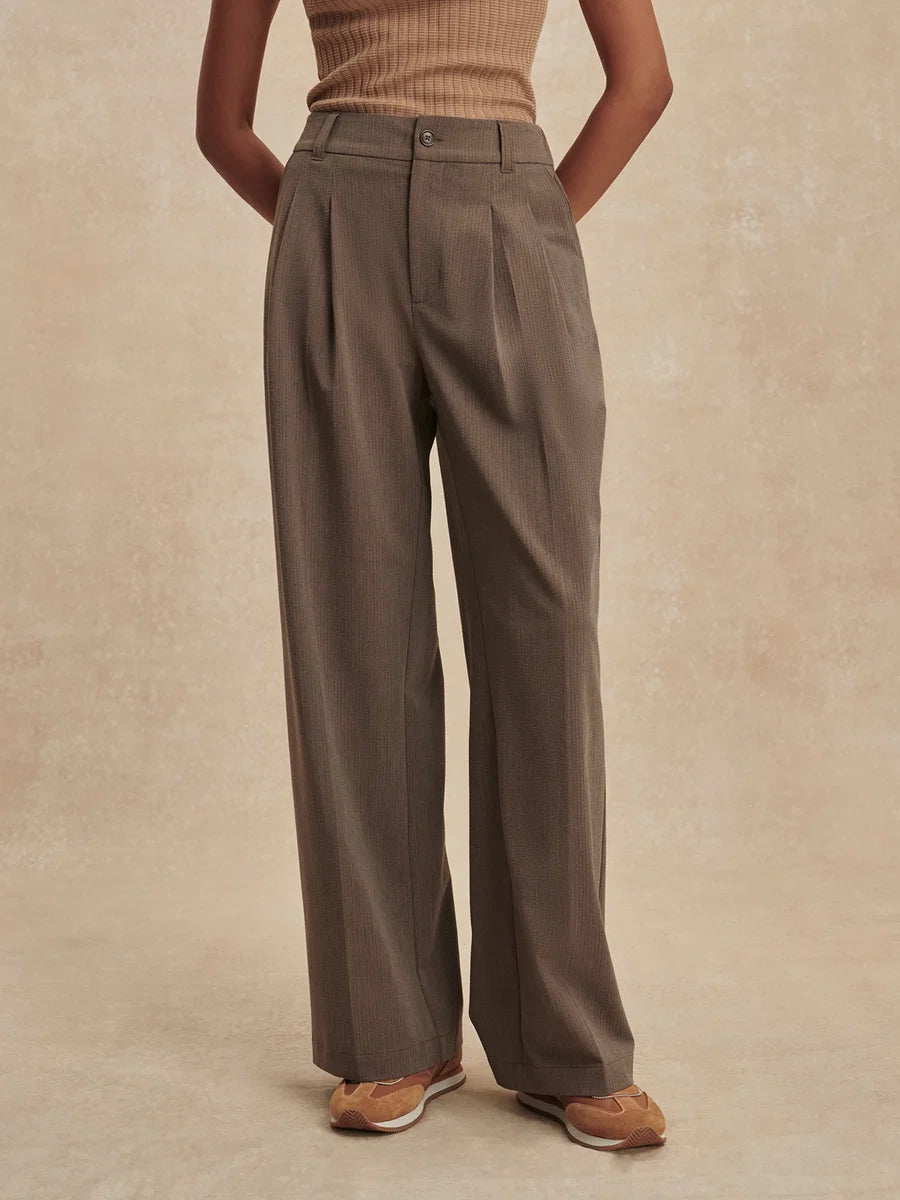 Varley Alysha Wide Leg 29.5 Pine Bark Stripe