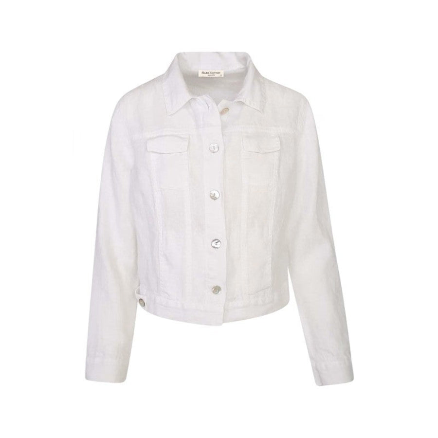 Haris Cotton Linen Jacket White