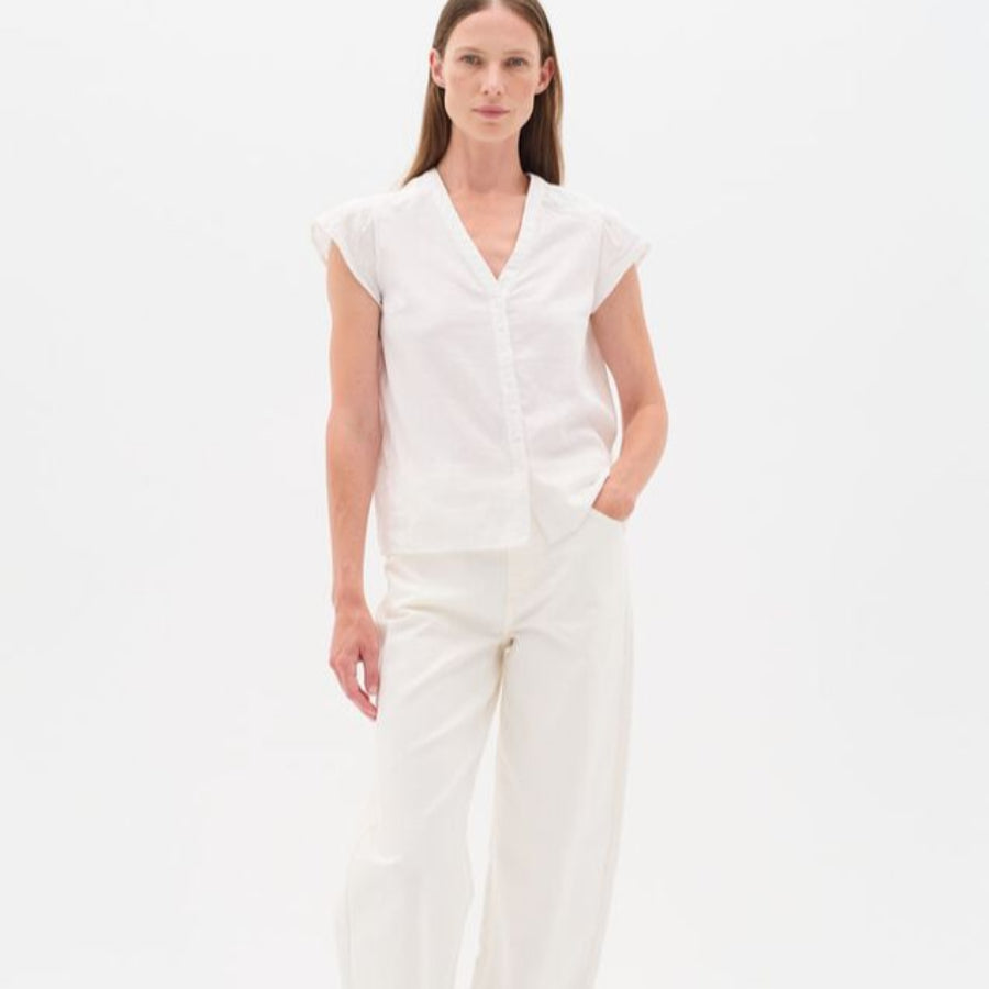 In Wear Farida top white