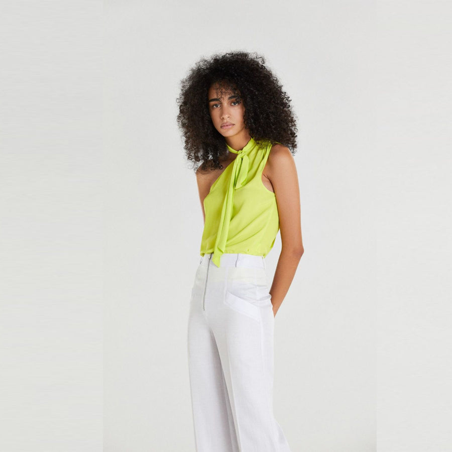 Patrizia Pepe Acid Lemon Sash Top