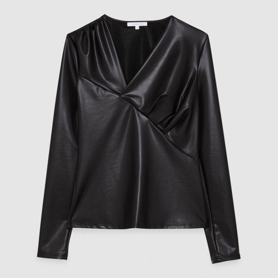 Patrizia Pepe Leather Look Top