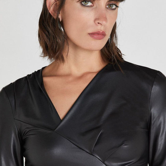 Patrizia Pepe Leather Look Top