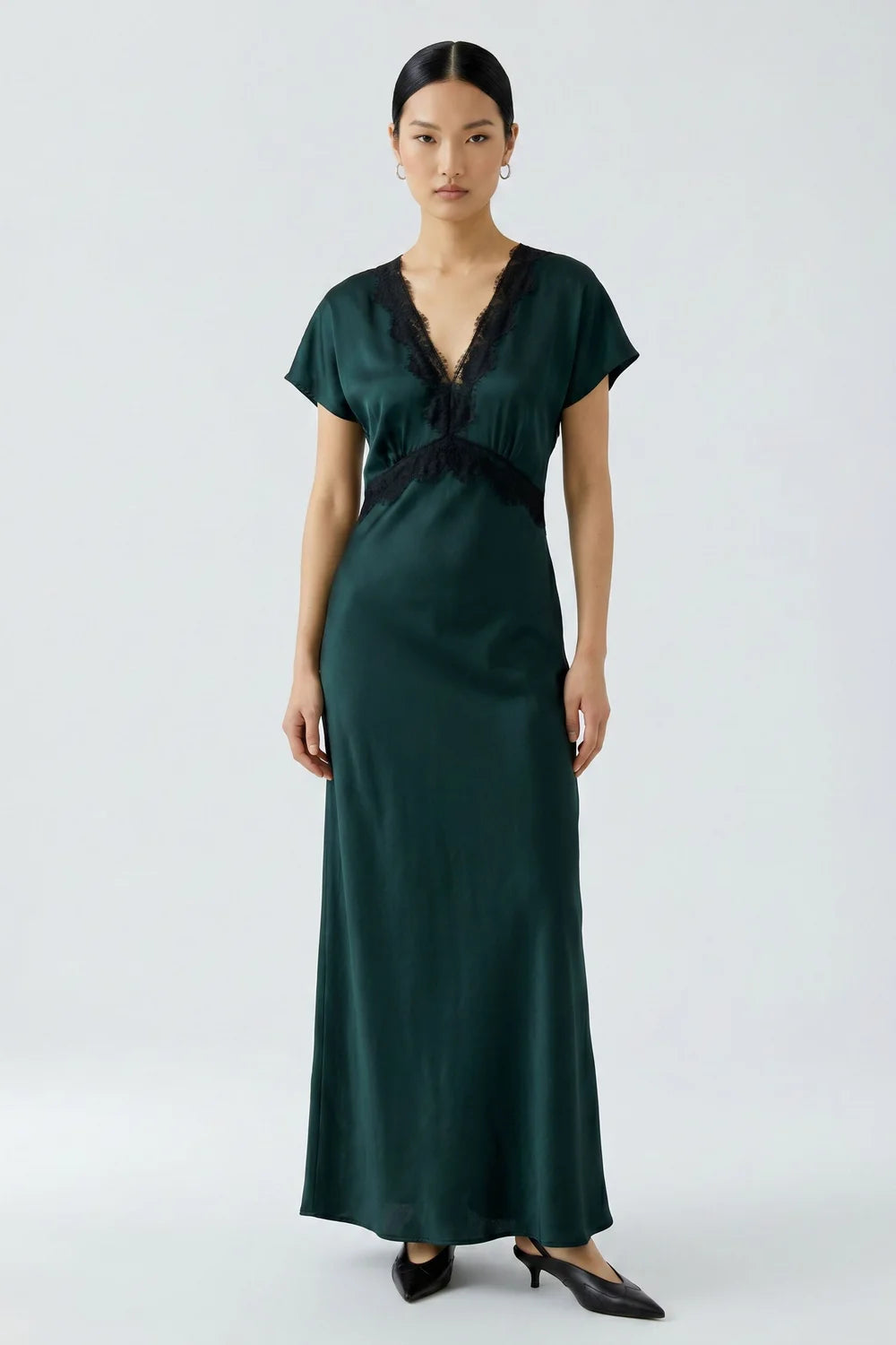 Oui Satin Bia Cut Dress