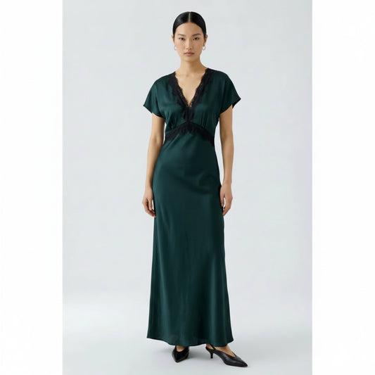 Oui Satin Bia Cut Dress