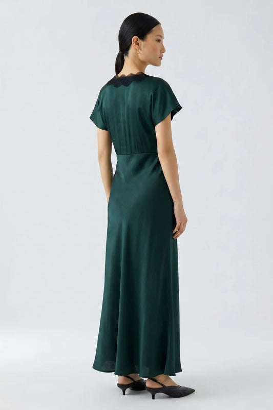 Oui Satin Bia Cut Dress