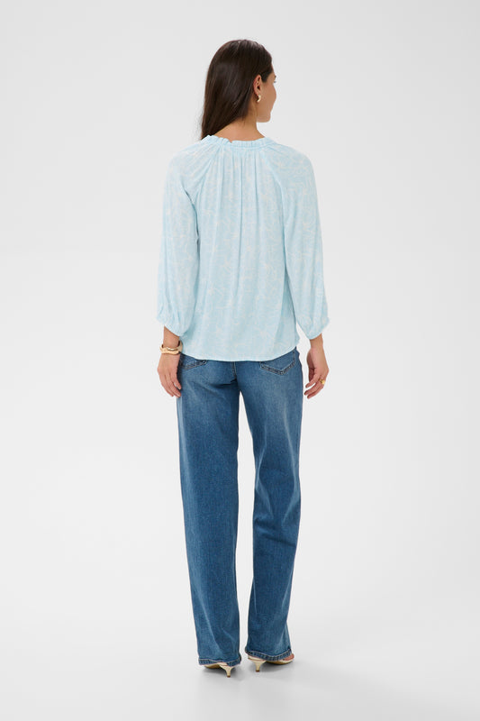 Kaffe Tine Amber Blouse Nantucket Breeze