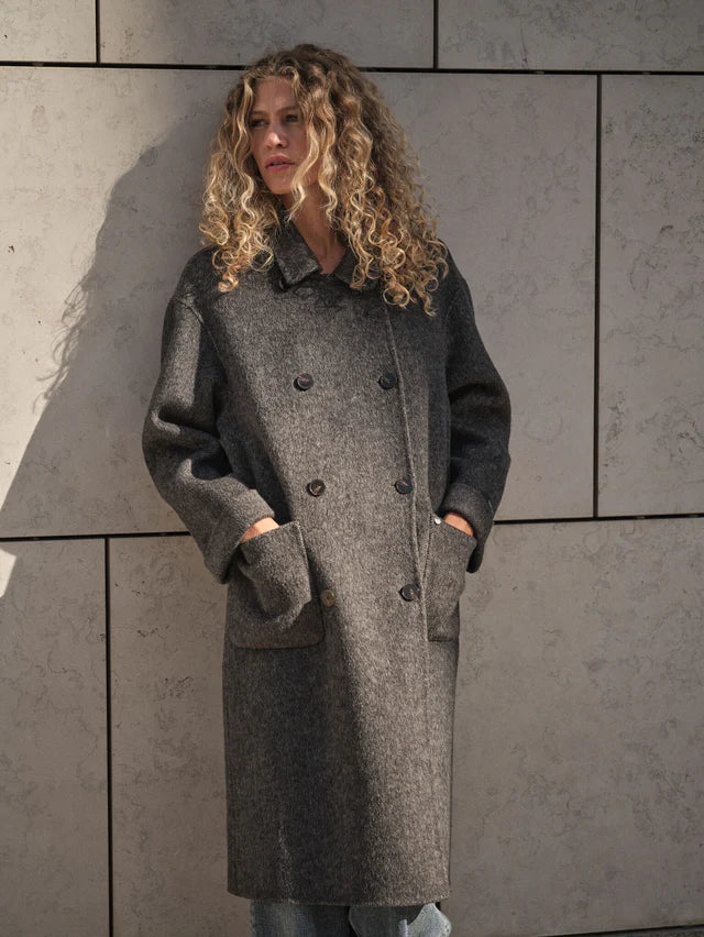 Mos Mosh Lucca Barkley Wool Coat Phantom
