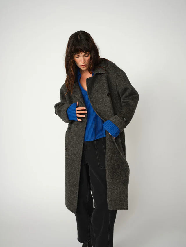 Mos Mosh Lucca Barkley Wool Coat Phantom
