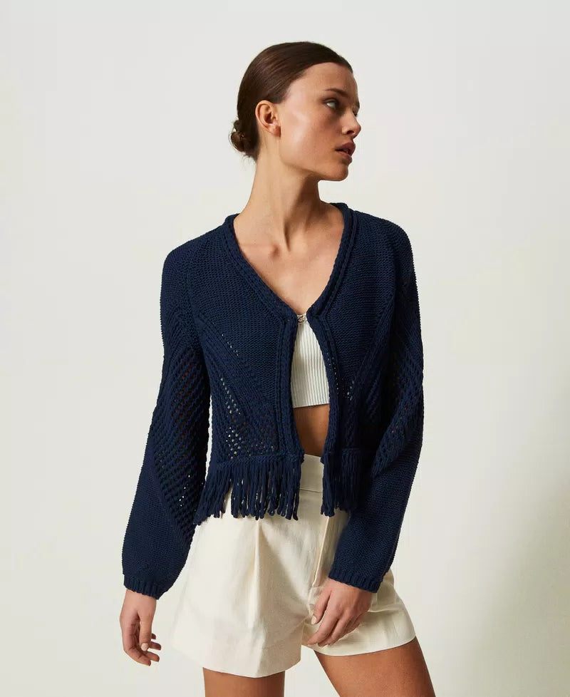 Twinset Cardigan With Fringes