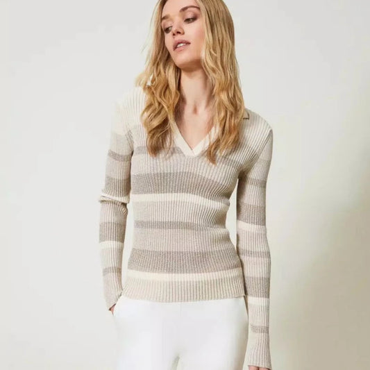 Twinset Striped Lurex Knit