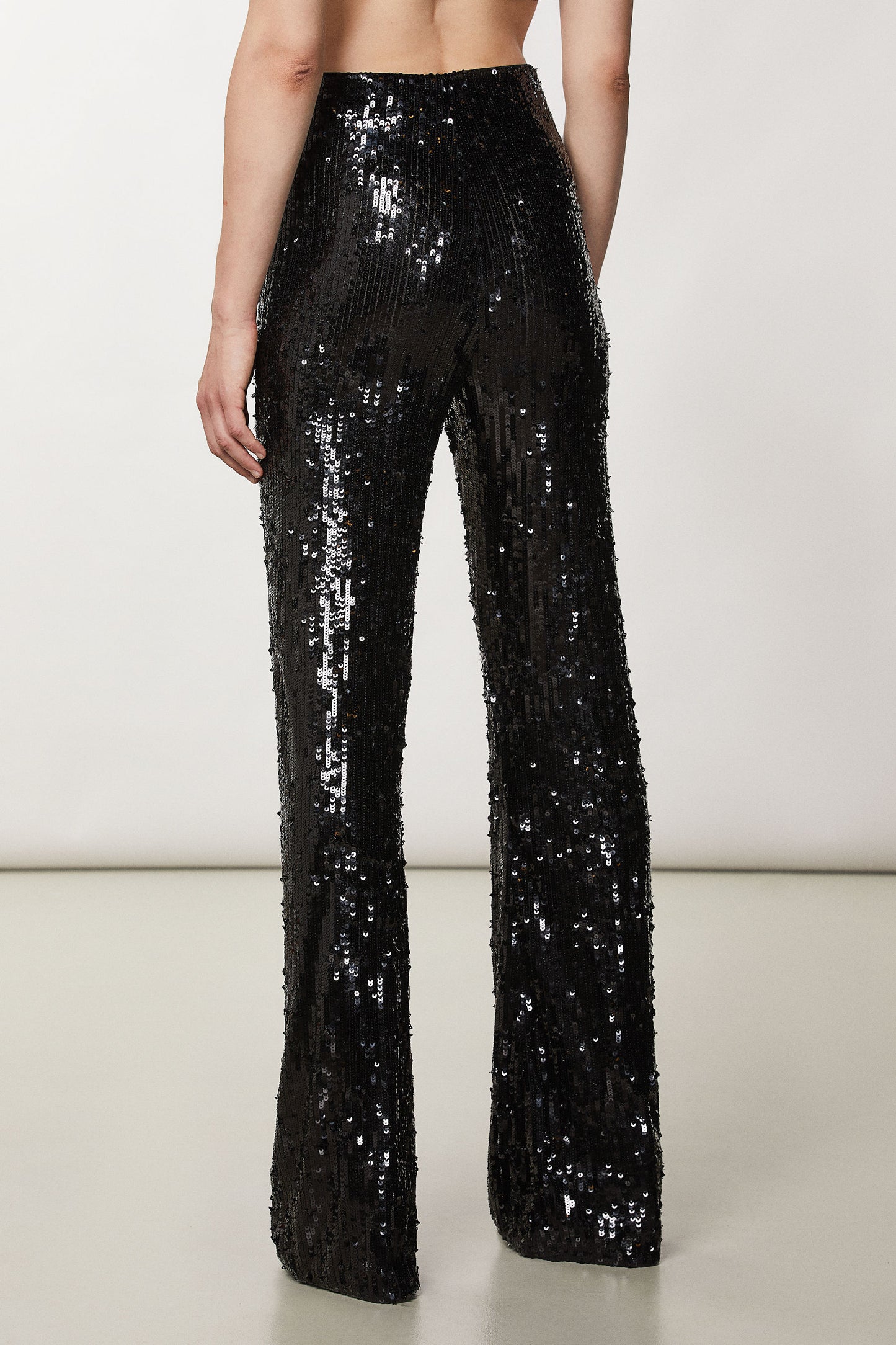 Patrizia Pepe Black Tulle Pants With Sequins