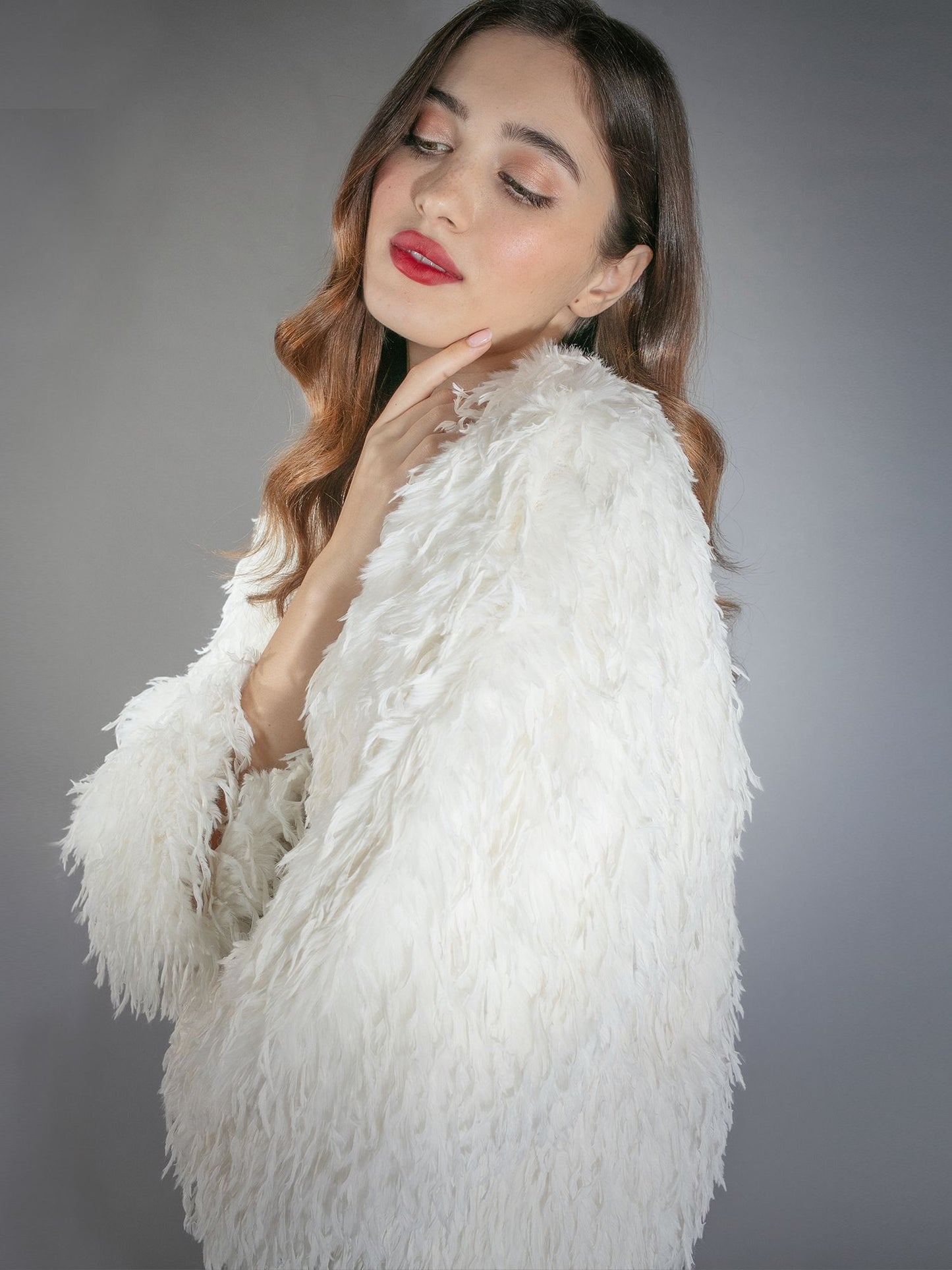 Nooki Marmot Faux Fur Jacket - winter white