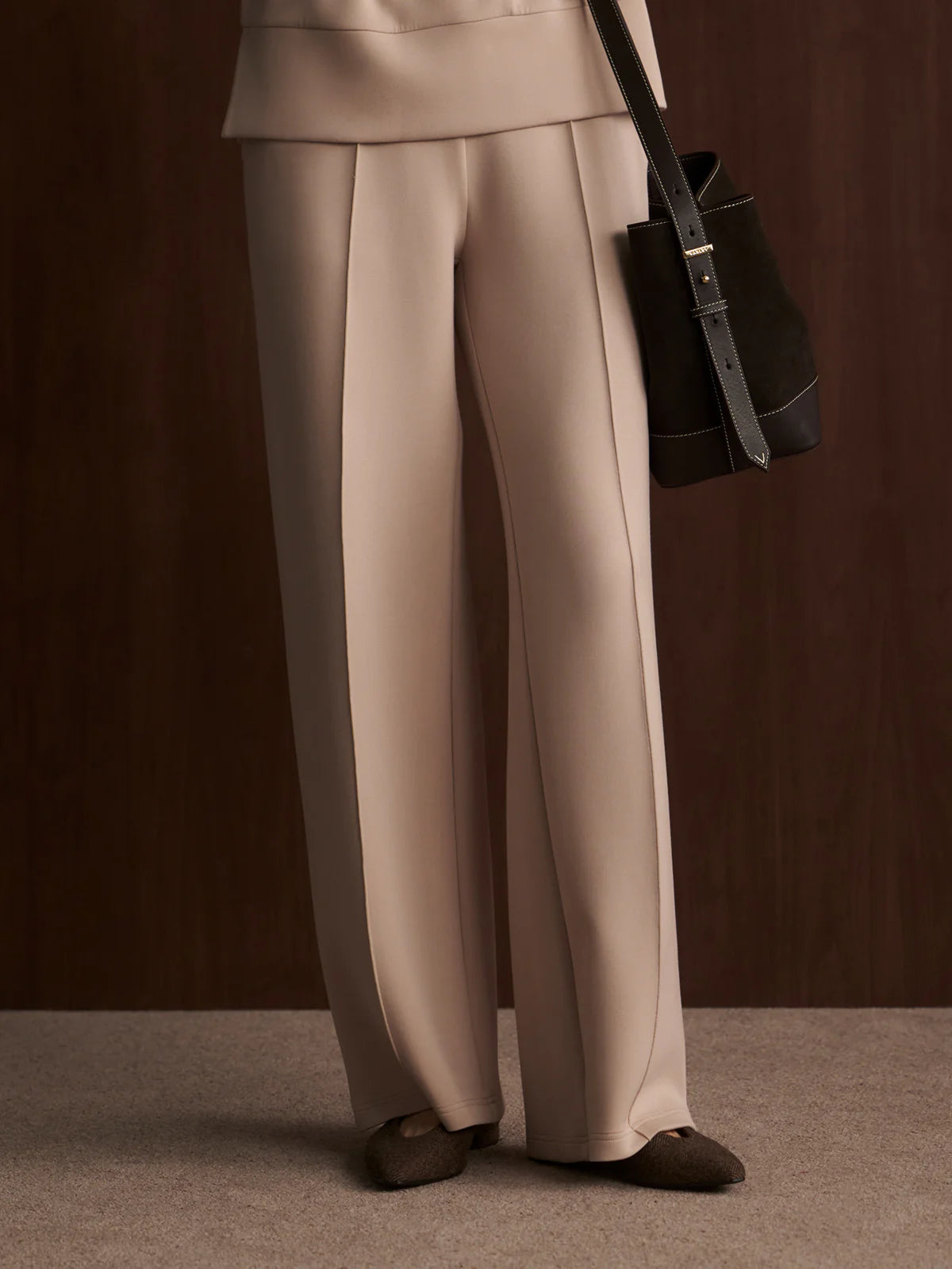 Varley The Wide Leg Pant 30 Mushroom