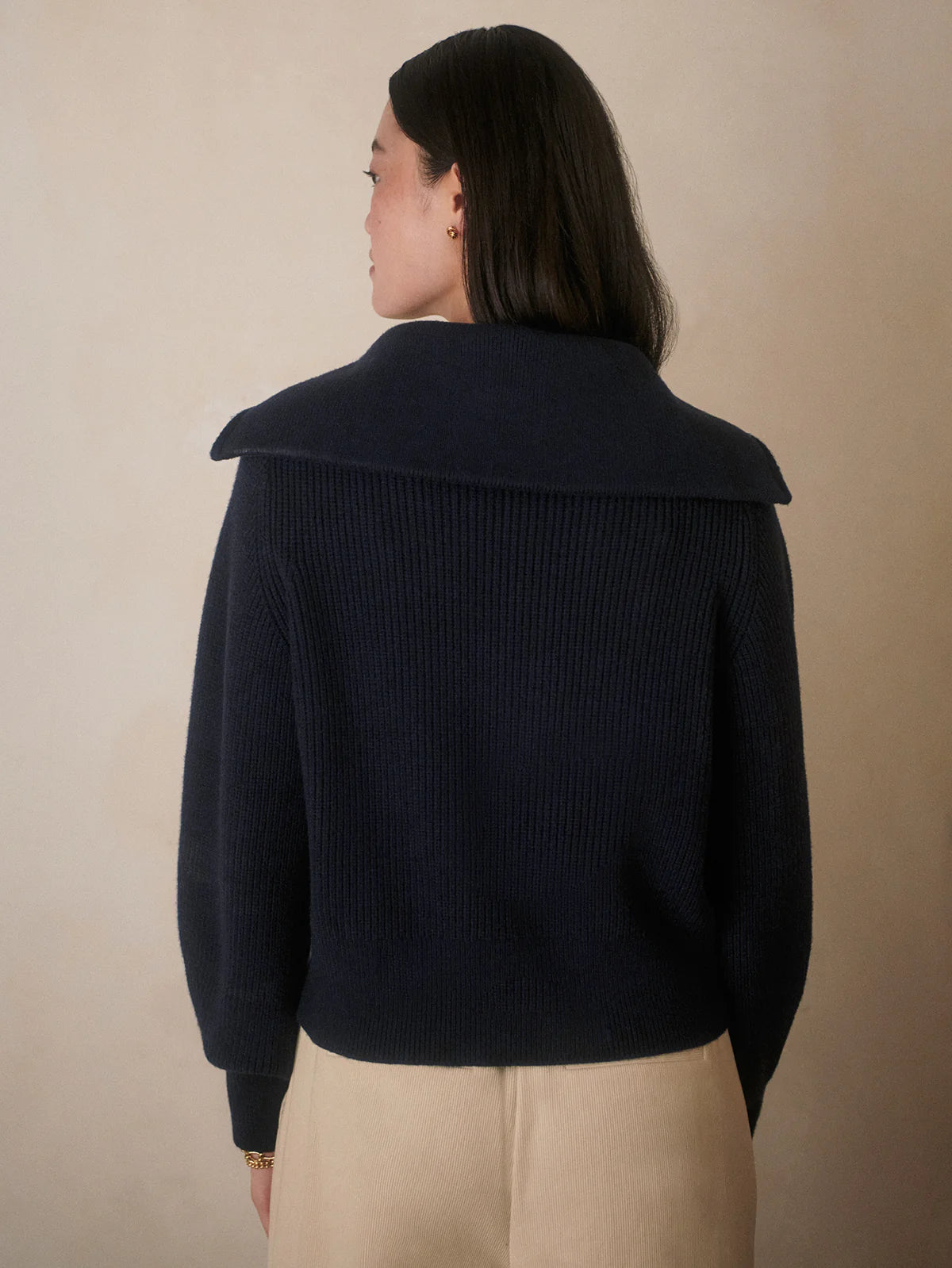 Varley Maura Half Zip Rib Knit