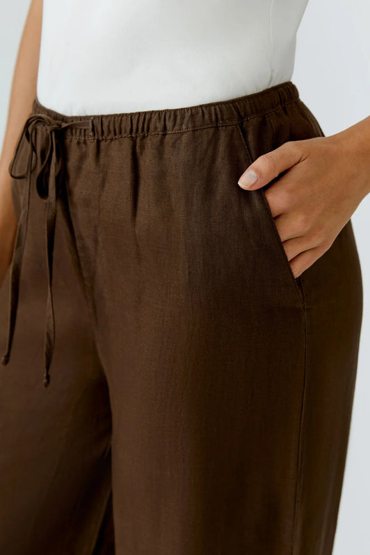 Oui Trousers Brown