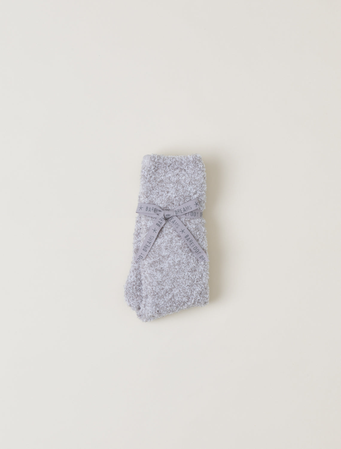 Barefoot Dreams Cozychic Heathered Socks Oyster/White