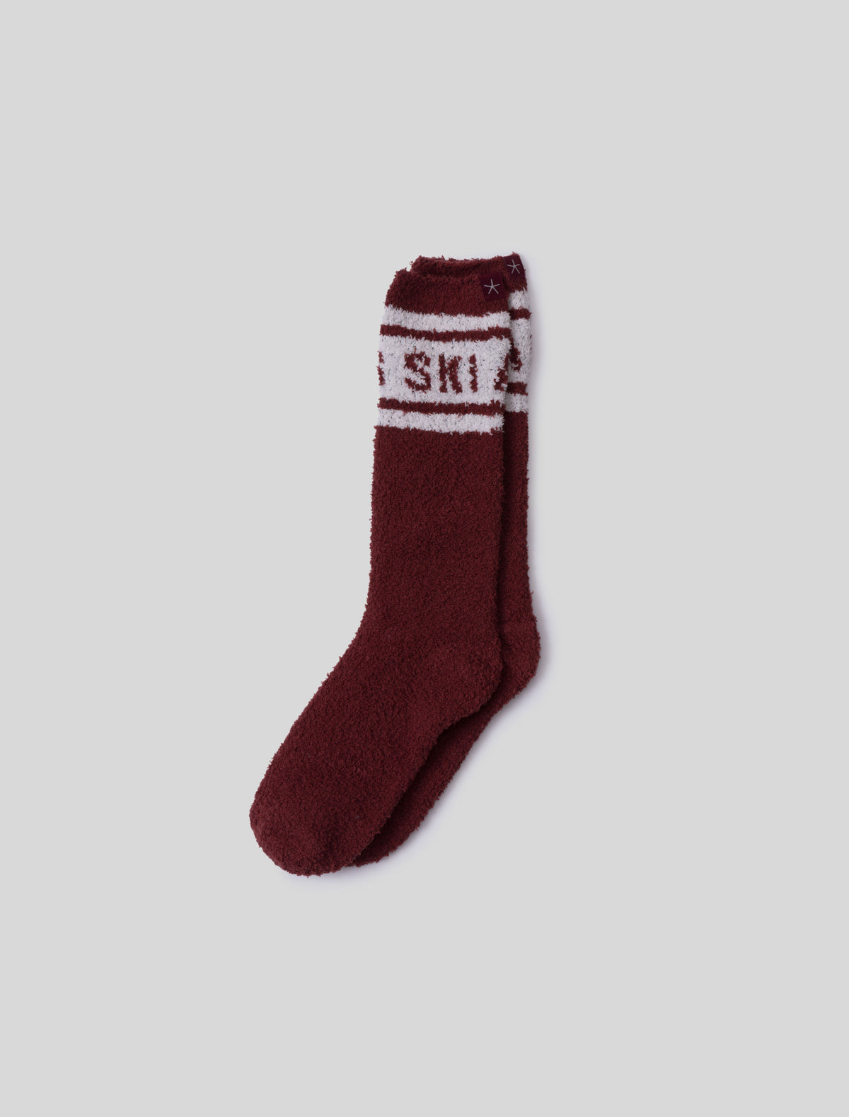 Barefoot Dreams Apres Ski Cozy Chic Ski Socks Crimson/Cream