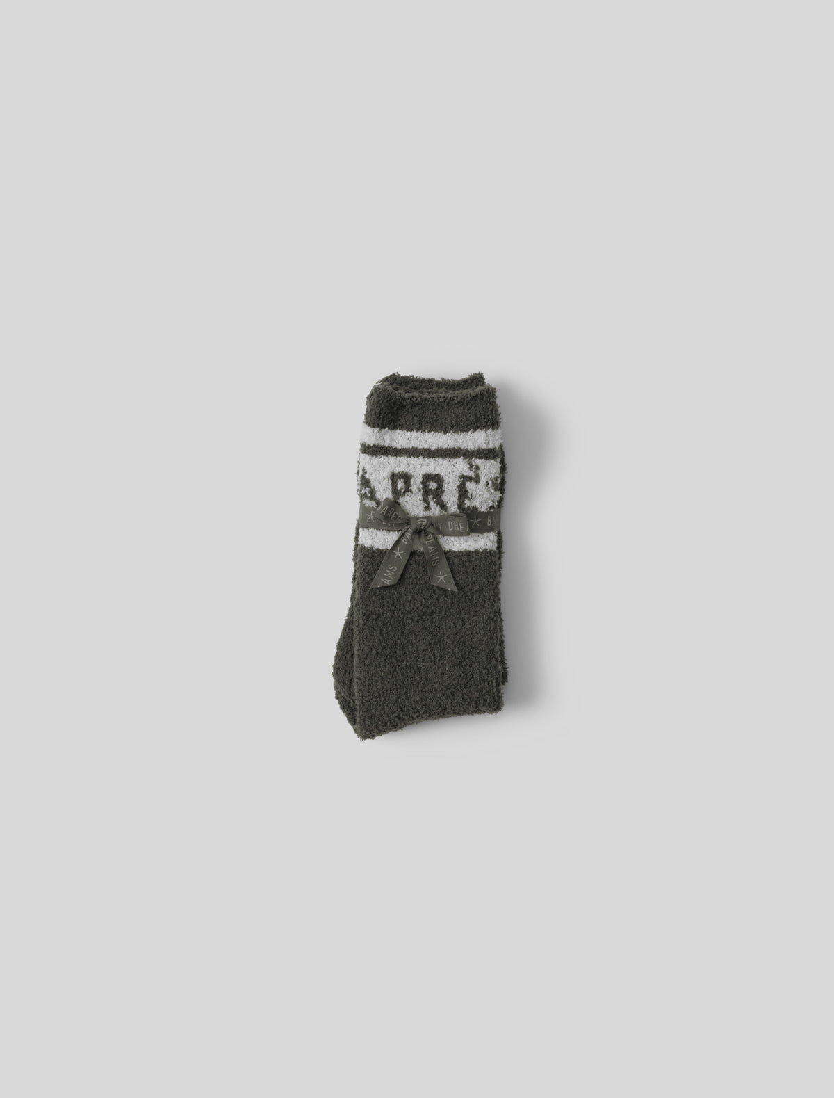 Barefoot Dreams CozyChic Apres Ski Socks Dark Moss/Cream