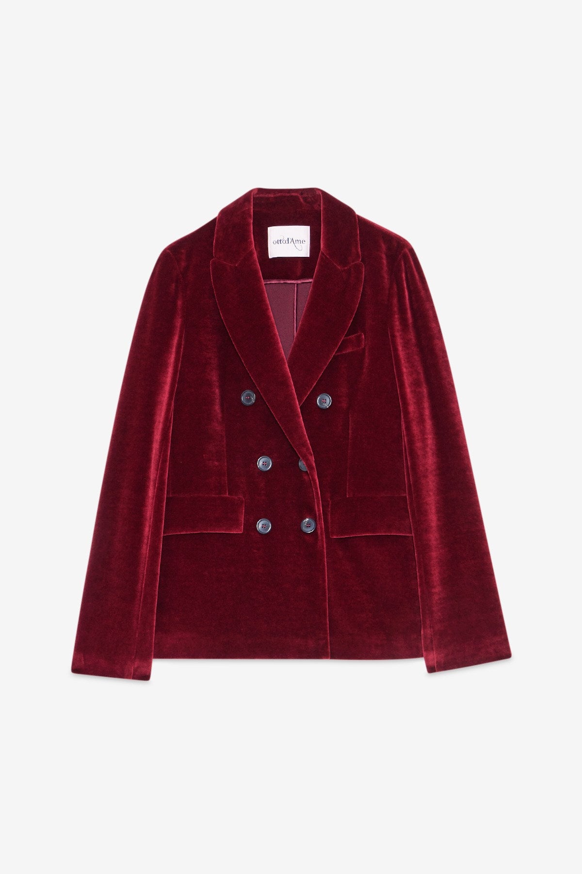 Ottod'Ame Velvet Jacket Burgundy