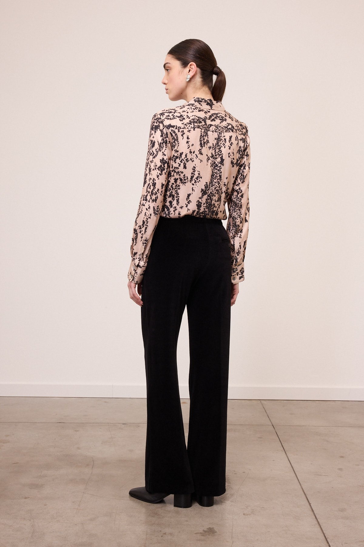 Ottod'Ame Velvet Palazzo Pants Black