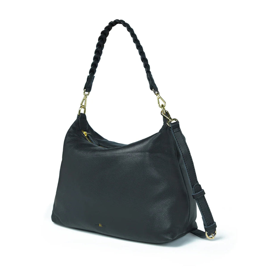 Bell & Fox Ettie Slouch Crossbody - Black Leather