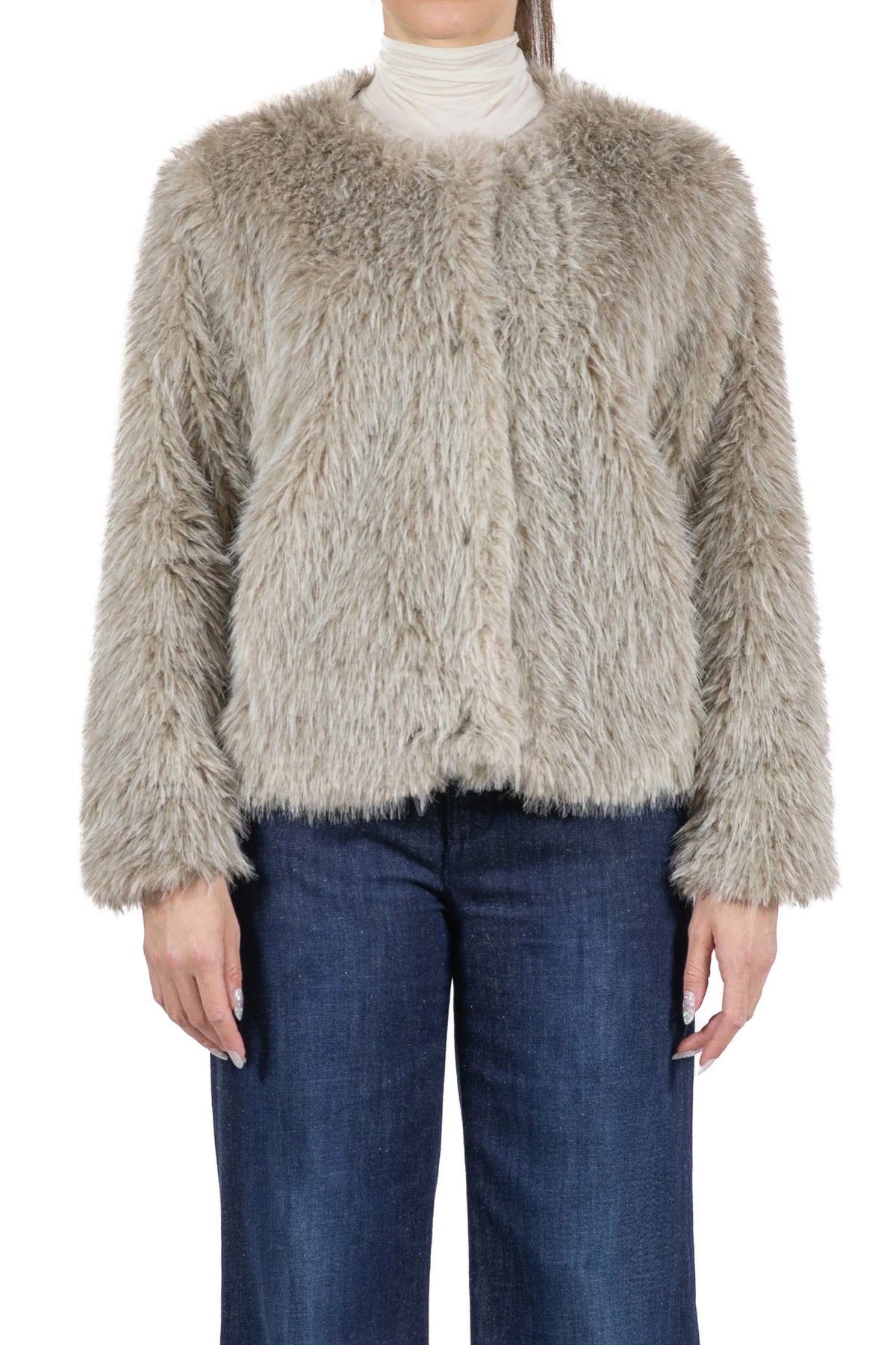 European Culture Blouson In Eco Faux Fur
