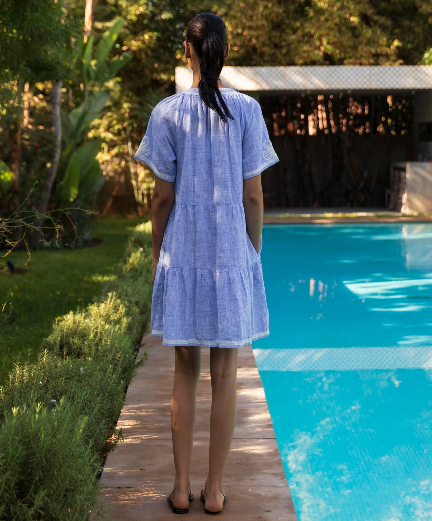 Rose and Rose Flora Dress Blue