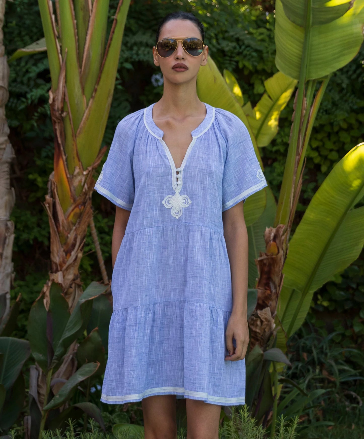 Rose and Rose Flora Dress Blue